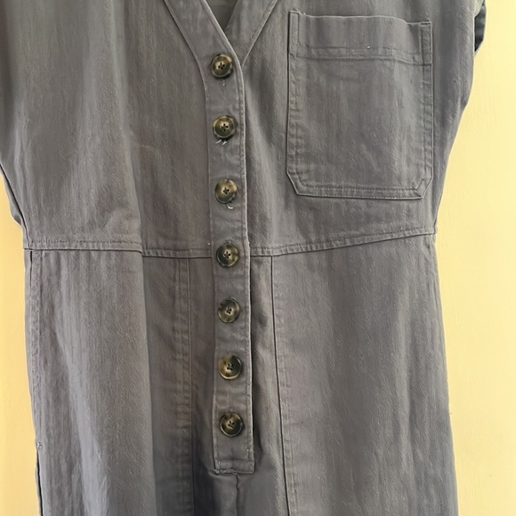 Madewell XS Cap sleeve jumpsuit blue short sleeve spring cotton blend - Picture 8 of 9